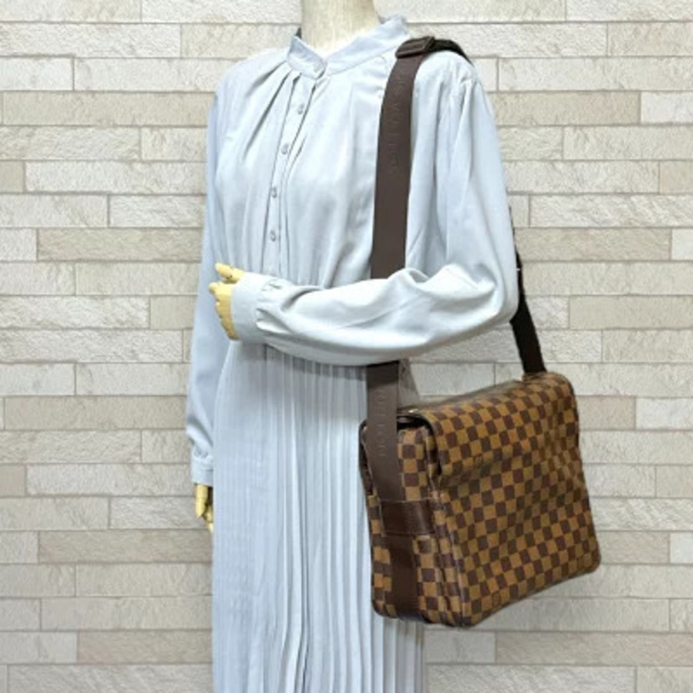 Louis Vuitton Canvas Brown Damier Bag Naviglio Shoulder